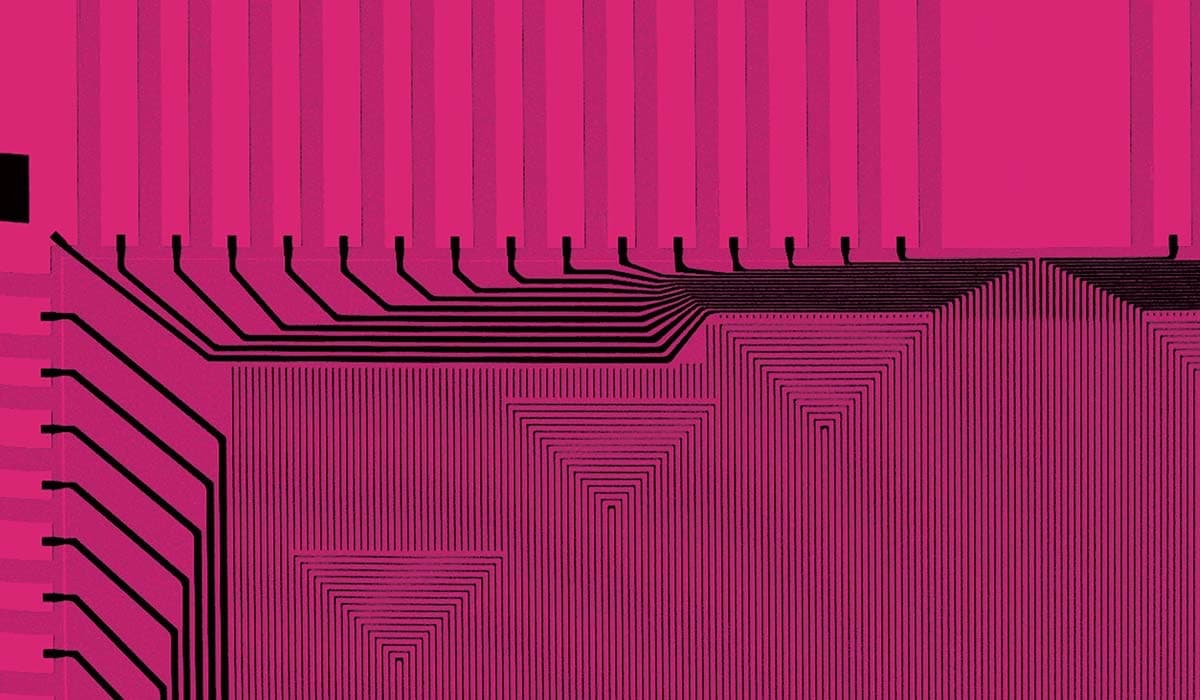 Scanning electron micrograph of a superconducting nanowire single-photon detector array